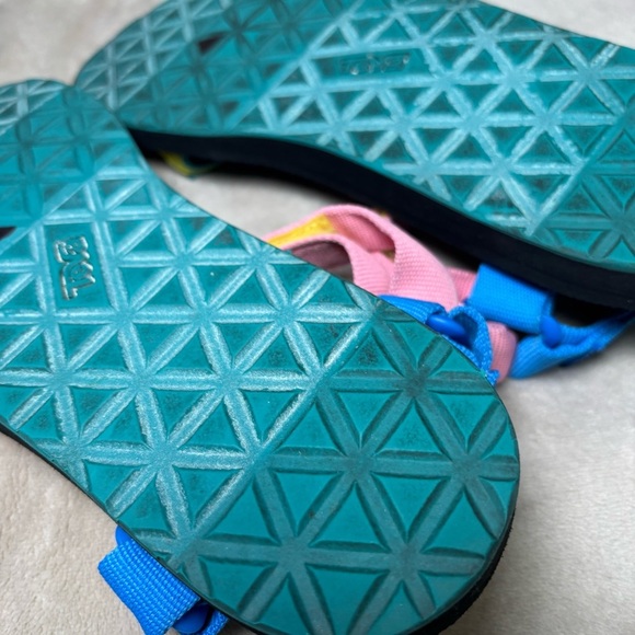 Teva Original Universal 90’s Multi Sandal. Colorful Strappy Sandals Size 10 - Picture 5 of 5